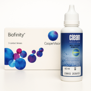 Lentilles Biofinity + produit 60 ml